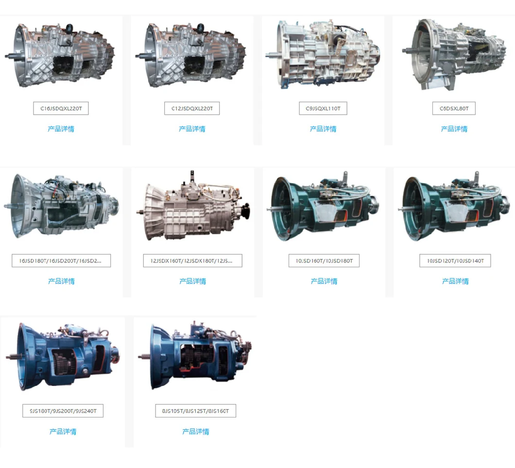 Fast Transmission Gearbox Assembly for Lgmg Toly Sany XCMG Liugong Shantui Sdlg Construction Machinery Shacman Sinotruck HOWO FAW Dcec Foton Truck Spare Parts