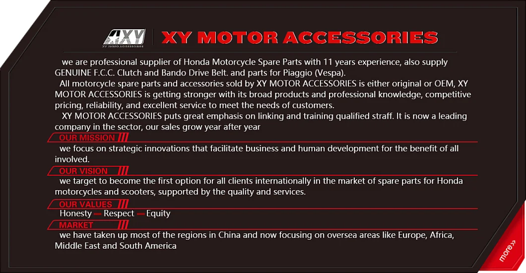 Genuine Motorcycle Parts Piston Ring Set Std for Honda Spacy 110